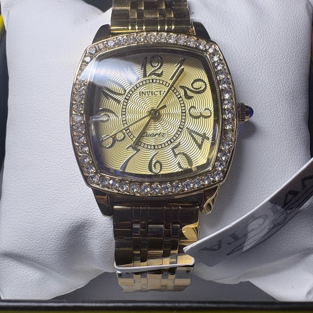 INVICTA Gold Watch with Crystal Accents